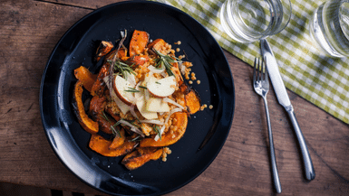 ROASTED PUMPKIN AND LENTILS